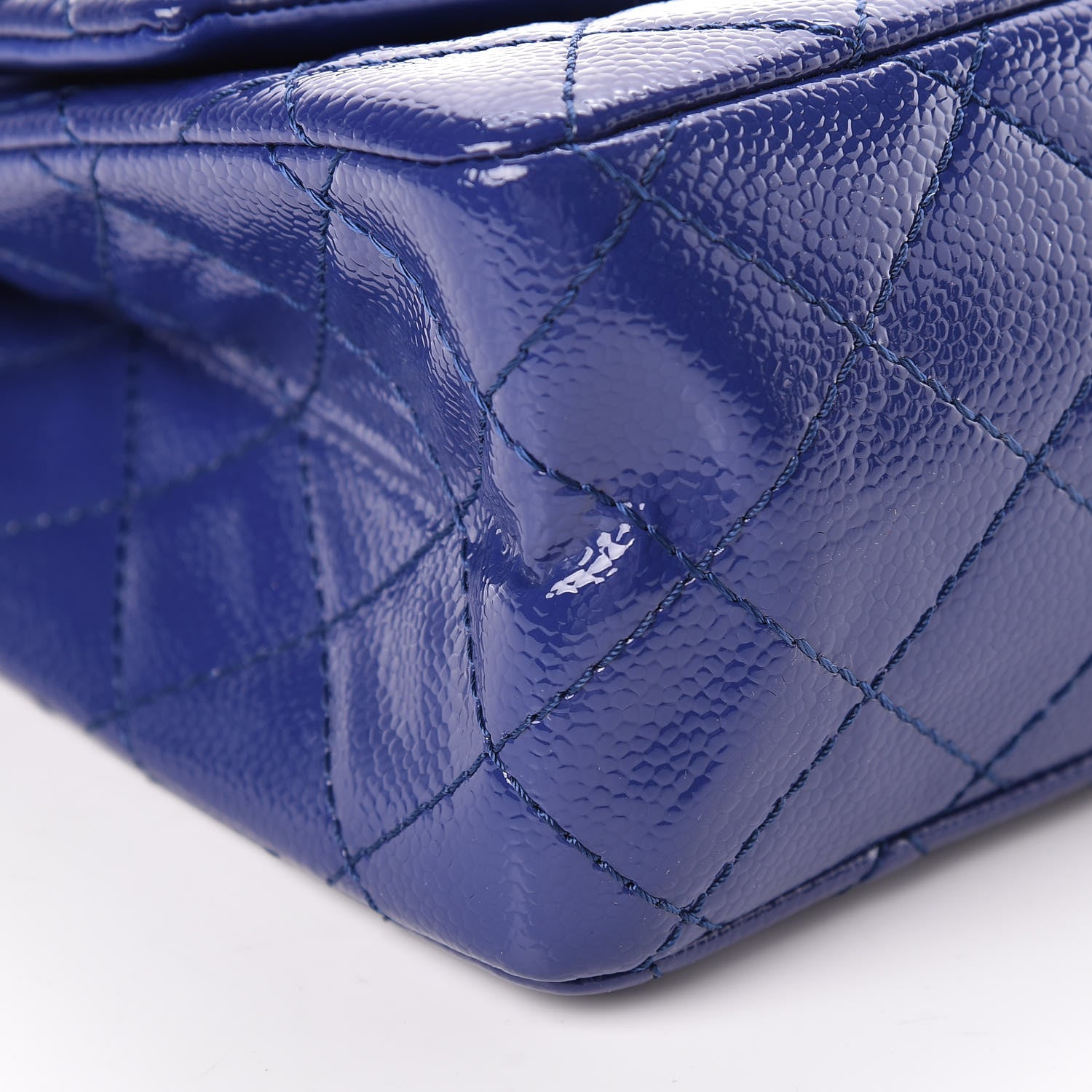 Chanel Patent Caviar Quilted 2.55 Reissue 226 Flap Blue 9 of 10