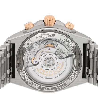 Breitling Stainless Steel 18K Rose Gold 42mm Chronomat B01 Automatic Watch Silver IB0134 4 of 5