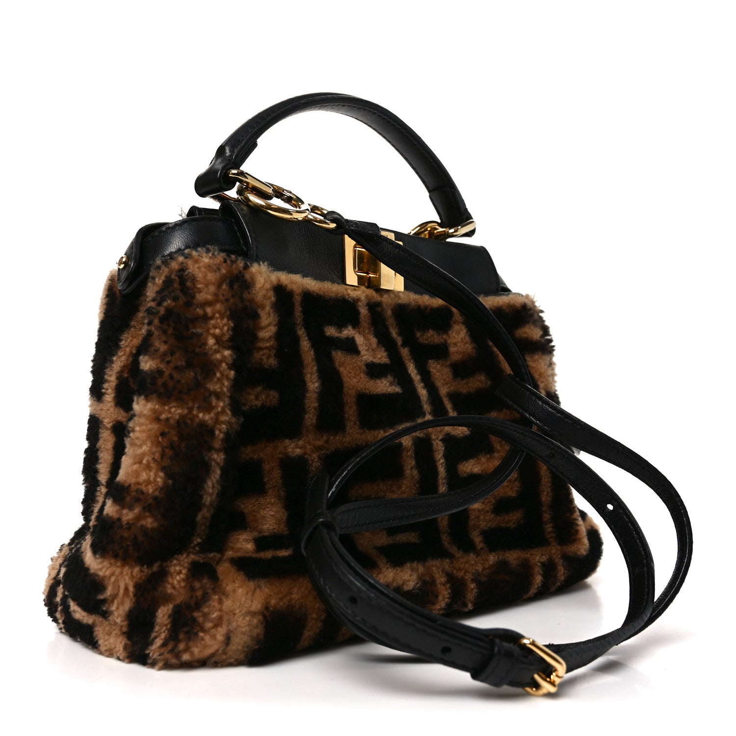 fendi ファー FENDI Hat Cappello Lana Monogram With Rabbit Fur Lapin Beanie Size アクセサリー