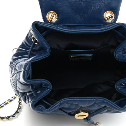 Salvatore Ferragamo Calfskin Quilted Giuliette Backpack Blue 5 of 10