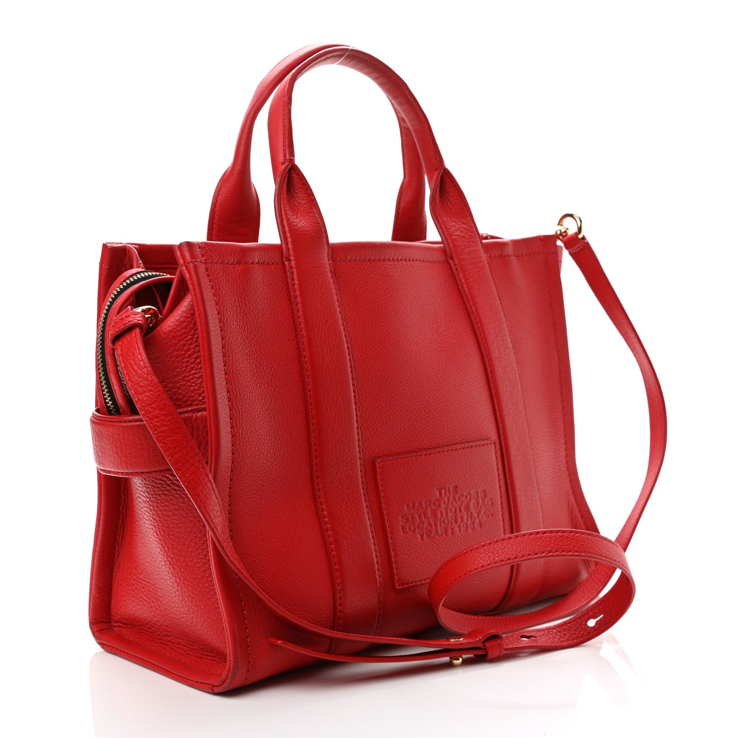Marc Jacobs Grained Calfskin Medium The Tote Bag True Red 3 of 15