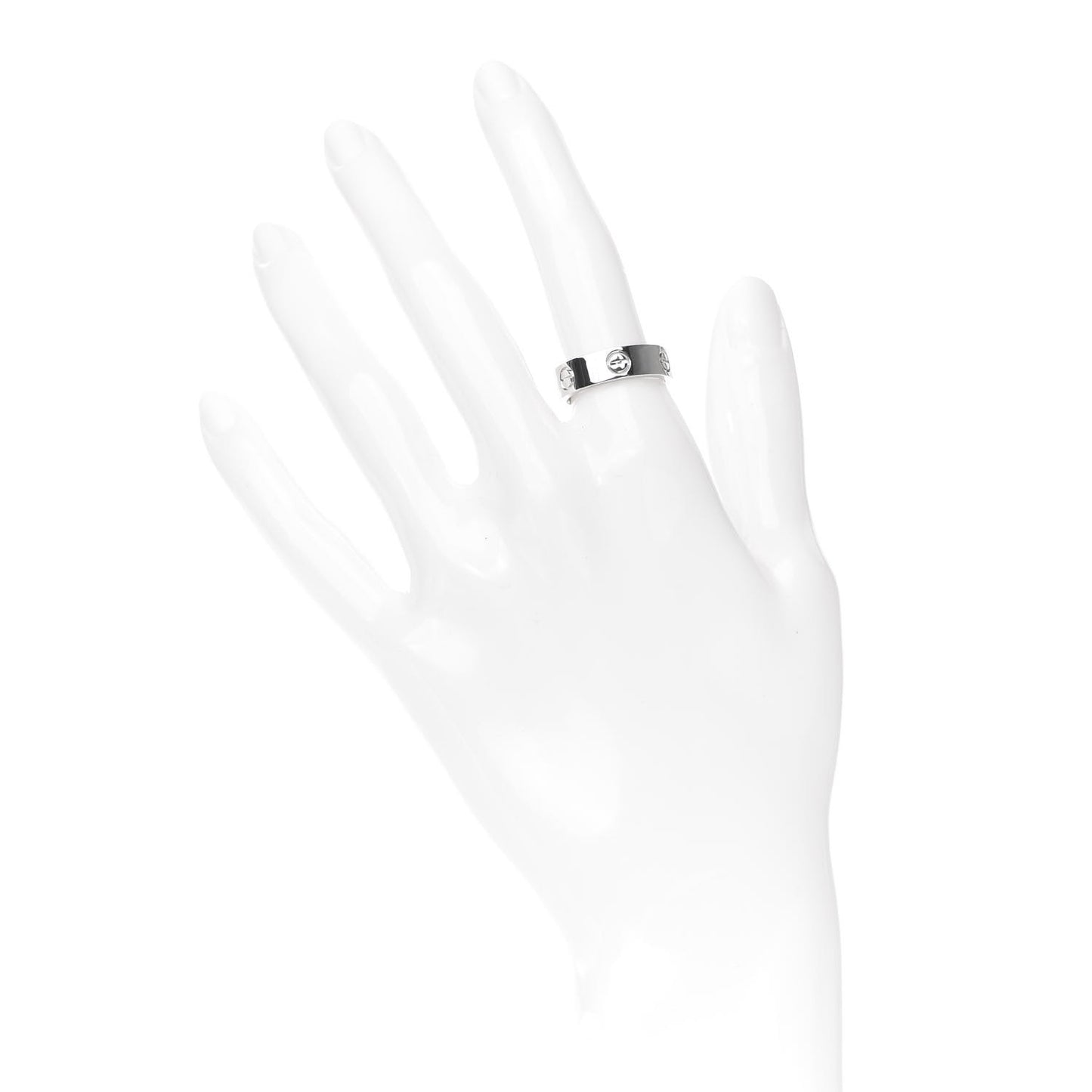 18K White Gold 5.5mm LOVE Ring 53 6.25