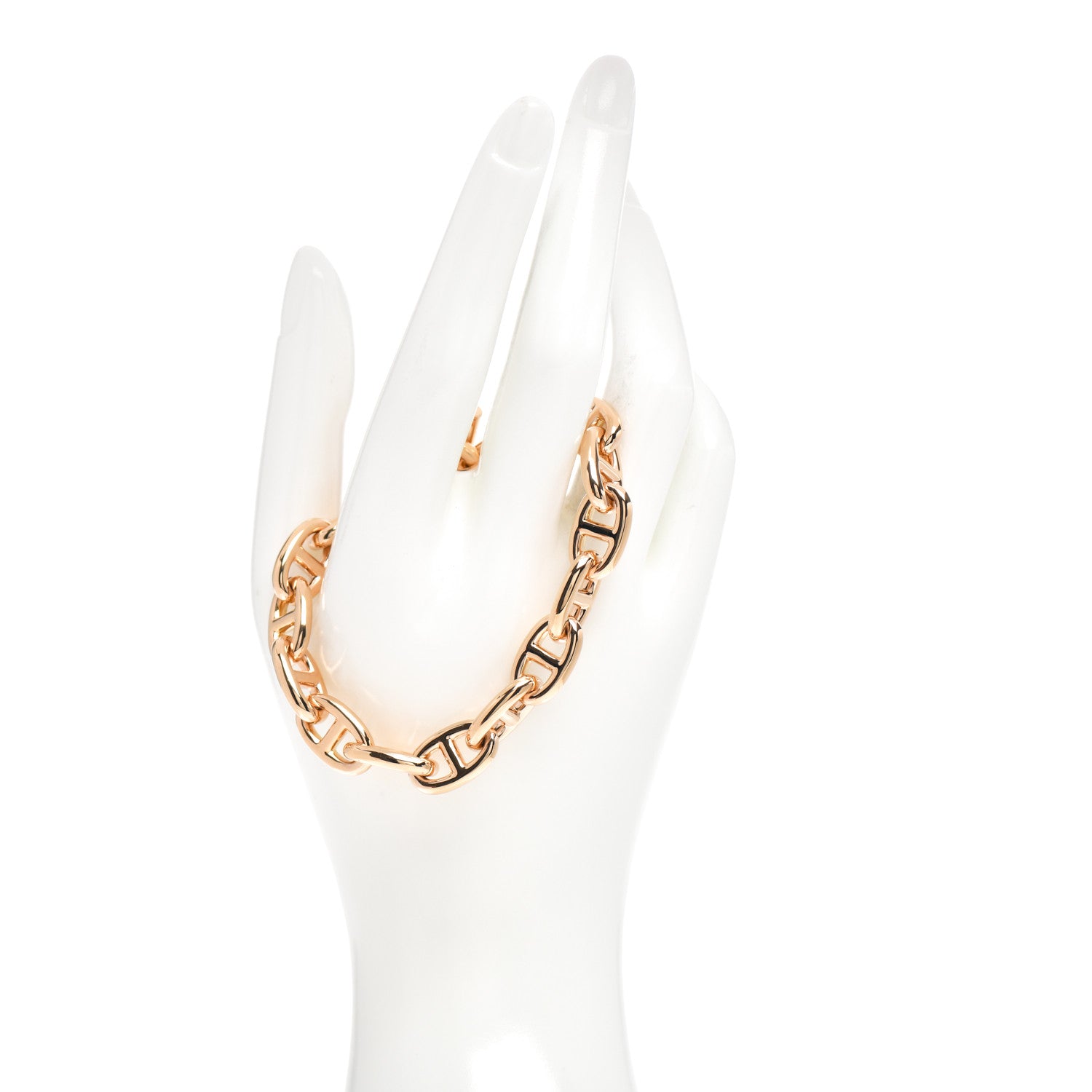 Hermes 18K Rose Gold MM Chaine d'Ancre Bracelet 2 of 6