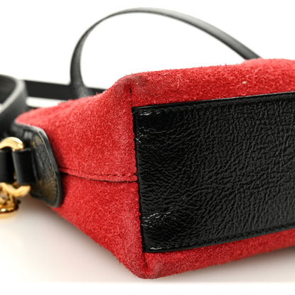 Gucci Suede Patent Web GG Small Ophidia Dome Shoulder Bag Hibiscus Red 9 of 10
