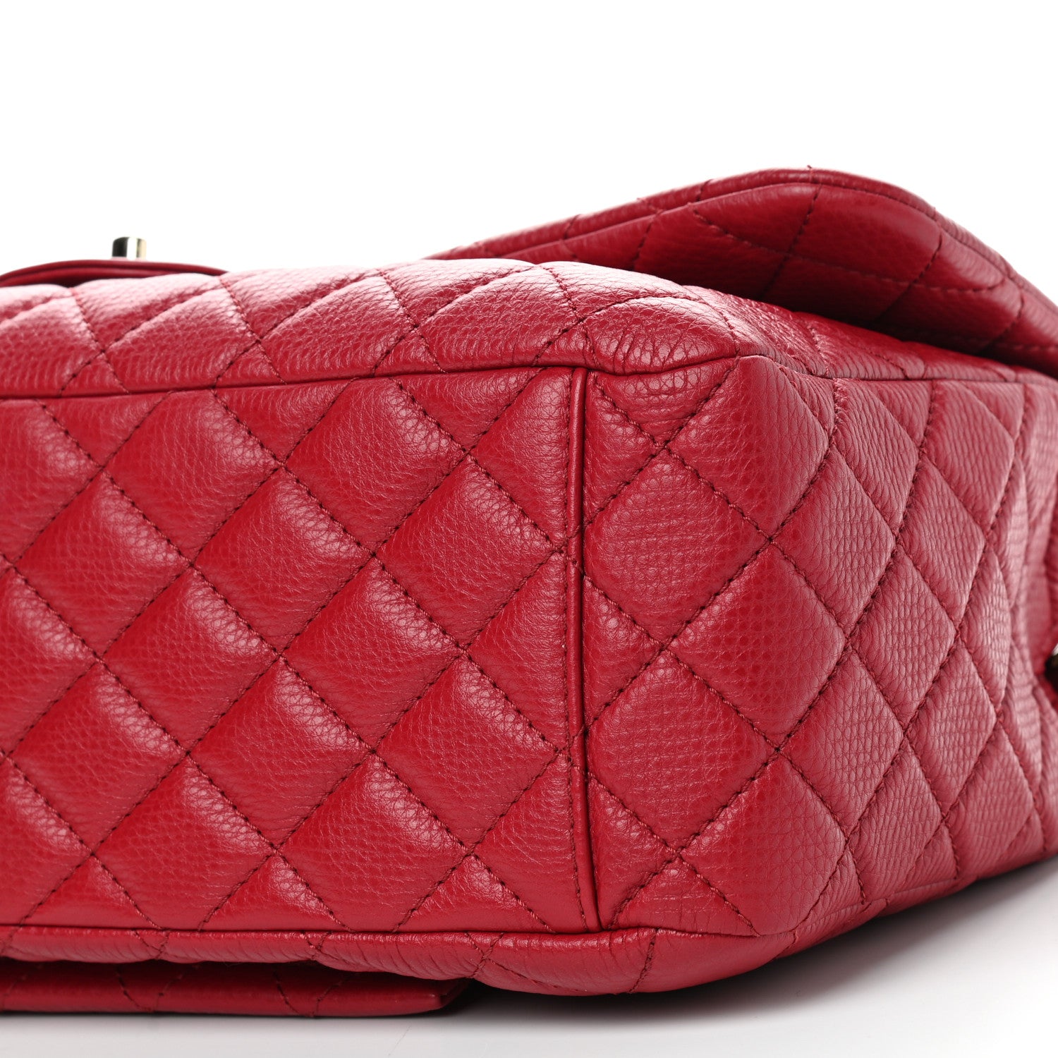 Chanel Calfskin Quilted Small XXL Travel Flap Bag Red 9 of 9