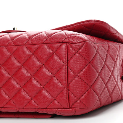 Chanel Calfskin Quilted Small XXL Travel Flap Bag Red 9 of 9