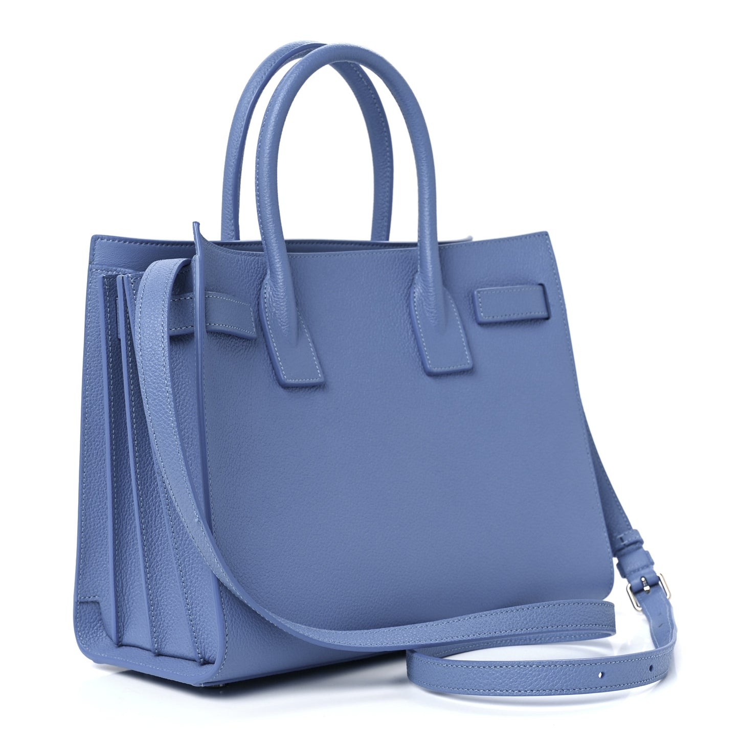 Grained Calfskin Small Sac De Jour Light Blue