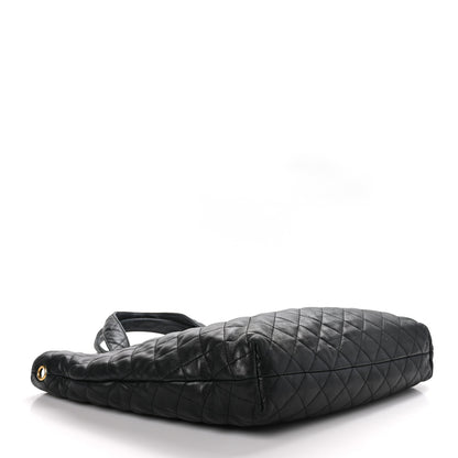 Saint Laurent SAINT LAURENT Lambskin Quilted Maxi Icare Shopping Tote Black 5 of 11