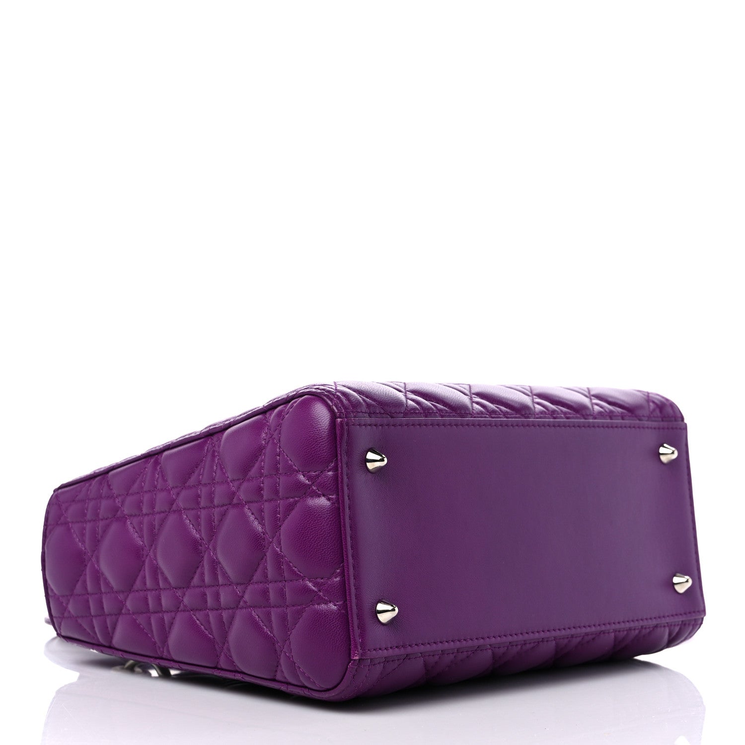 Christian Dior Lambskin Cannage Medium Lady Dior Purple 4 of 10