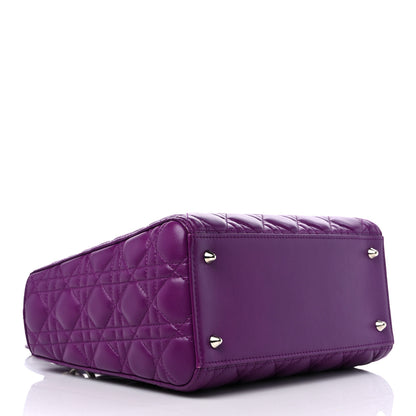 Christian Dior Lambskin Cannage Medium Lady Dior Purple 4 of 10