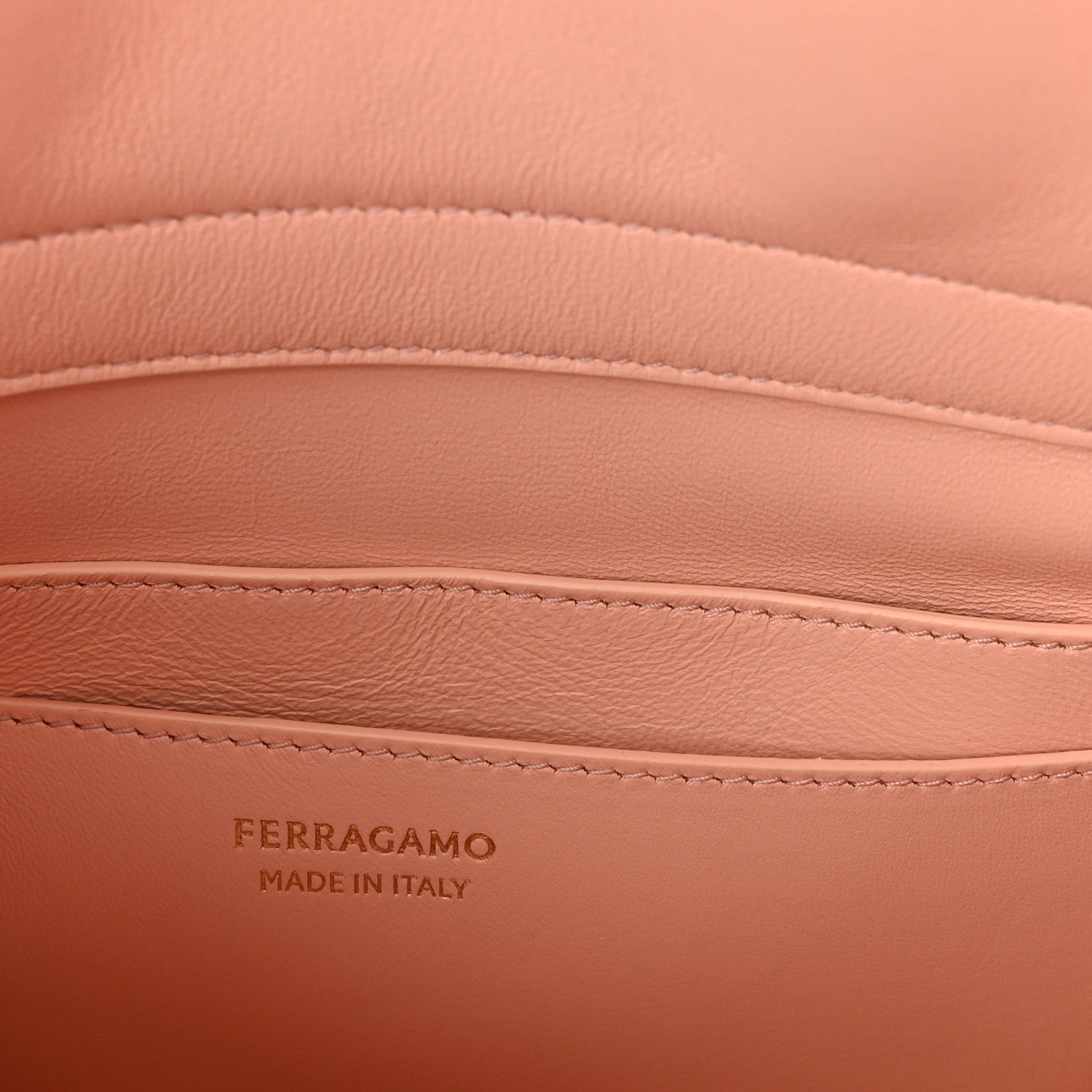 Salvatore Ferragamo Calfskin Medium Hug Soft Bicolor Shoulder Bag  College Red Pink 6 of 9