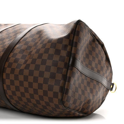 Louis Vuitton Damier Ebene Keepall Bandouliere 55 10 of 10