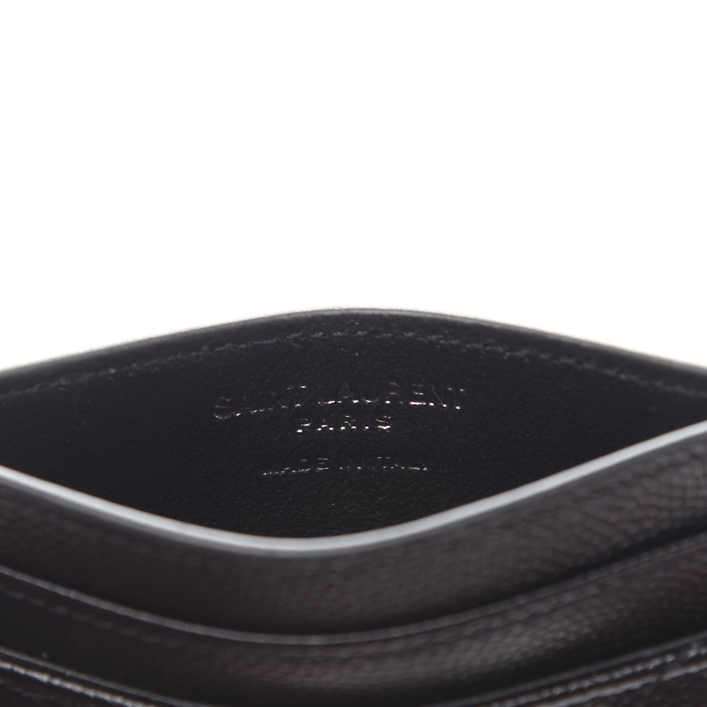 Grain De Poudre Matelasse Chevron Monogram Credit Card Case Black