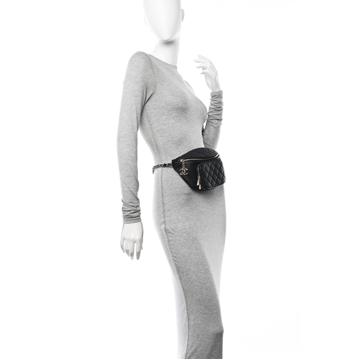 Chanel Caviar Quilted Business Affinity Waist Belt Bag Black 2 of 11