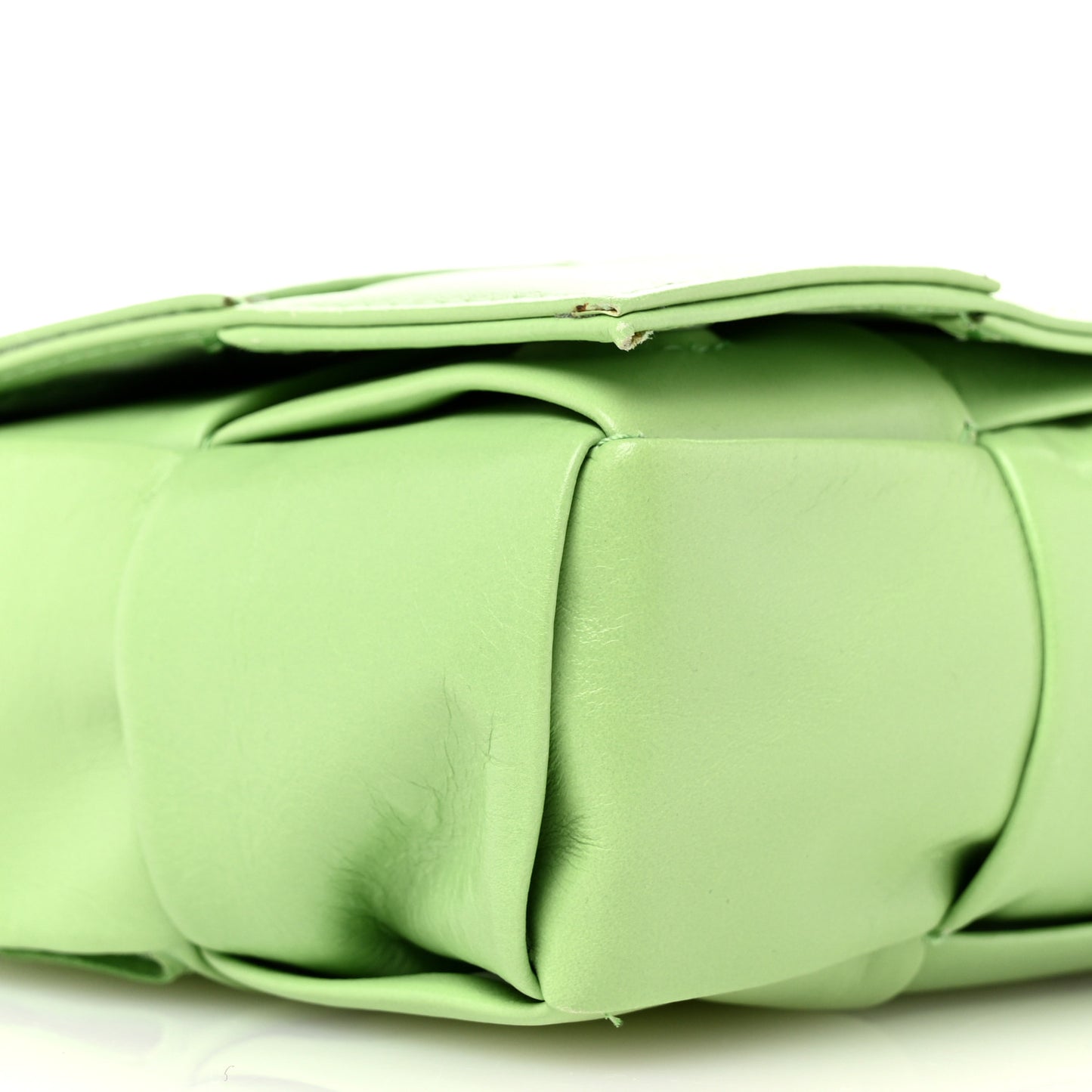 Paper Calfskin Intrecciato Cassette Belt Bag Pistachio