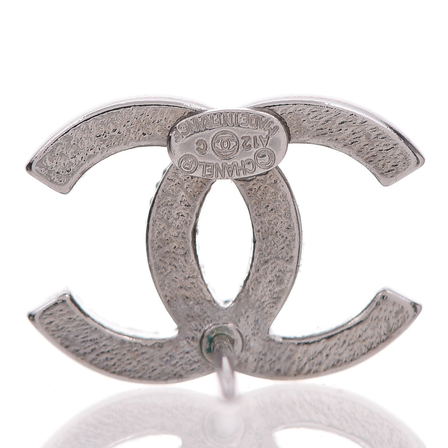 Crystal CC Earrings Light Grey