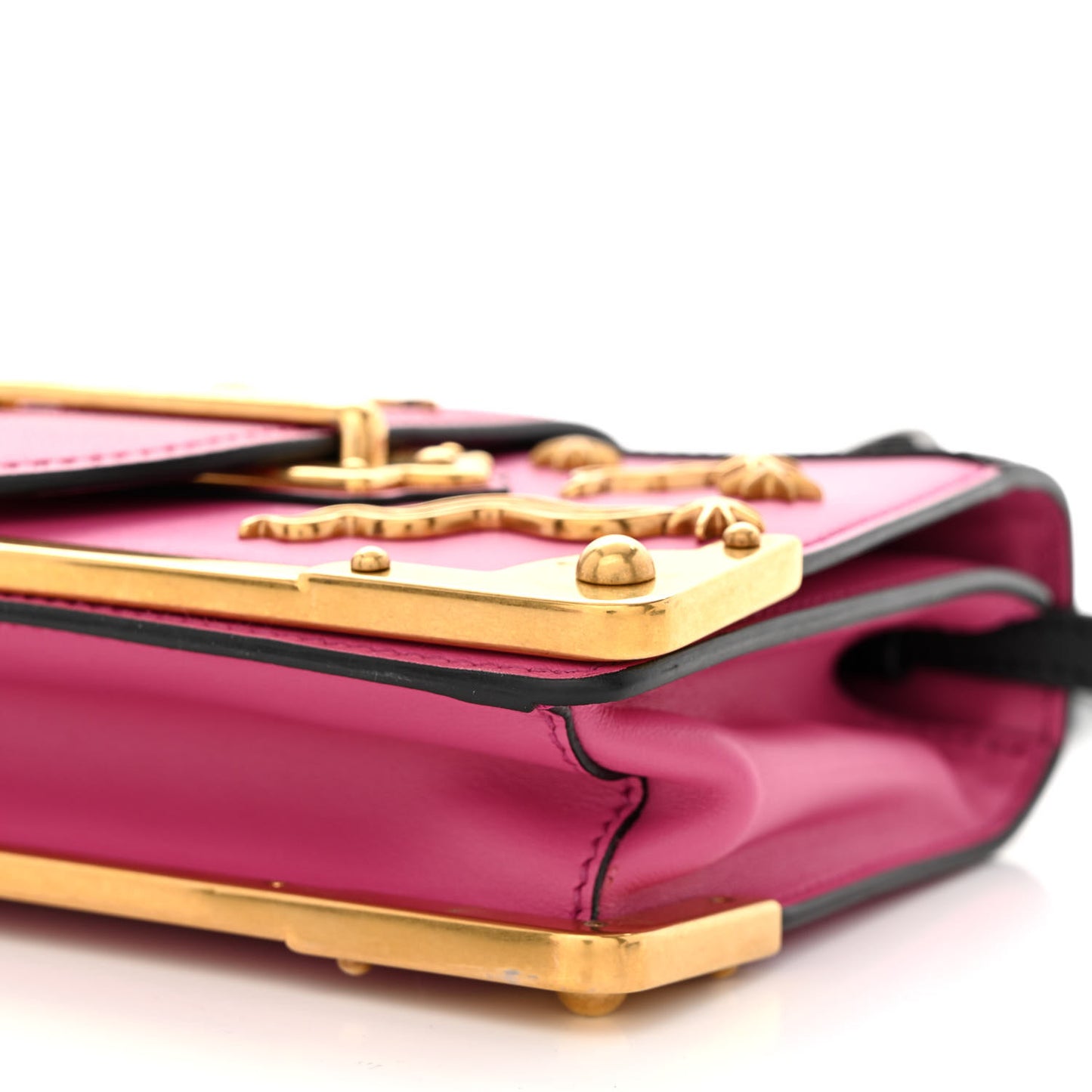 City Calf Saffiano Astrology Cahier Bag Fuxia Black