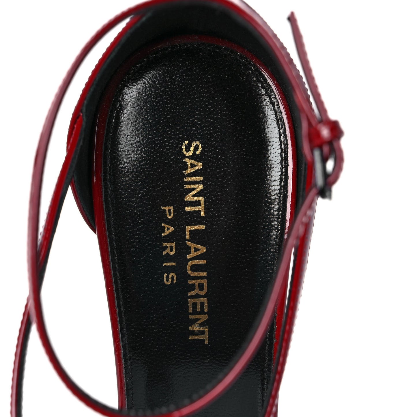 Patent Calfskin Cassandra 100 Sandals 40 Red Laquer