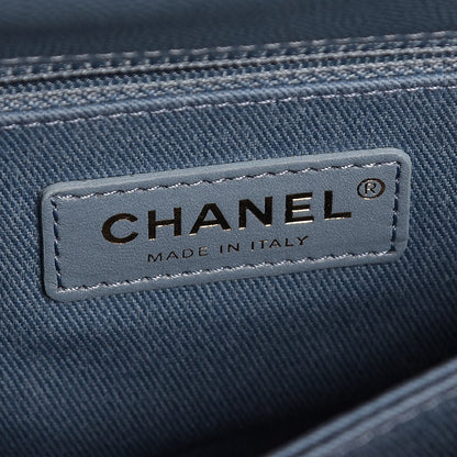 Chanel Caviar Quilted Mini Coco Handle Flap Blue 6 of 8