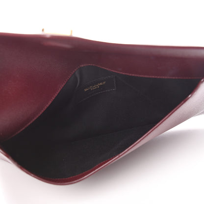Saint Laurent Grain De Poudre Uptown Pouch Burgundy 5 of 7