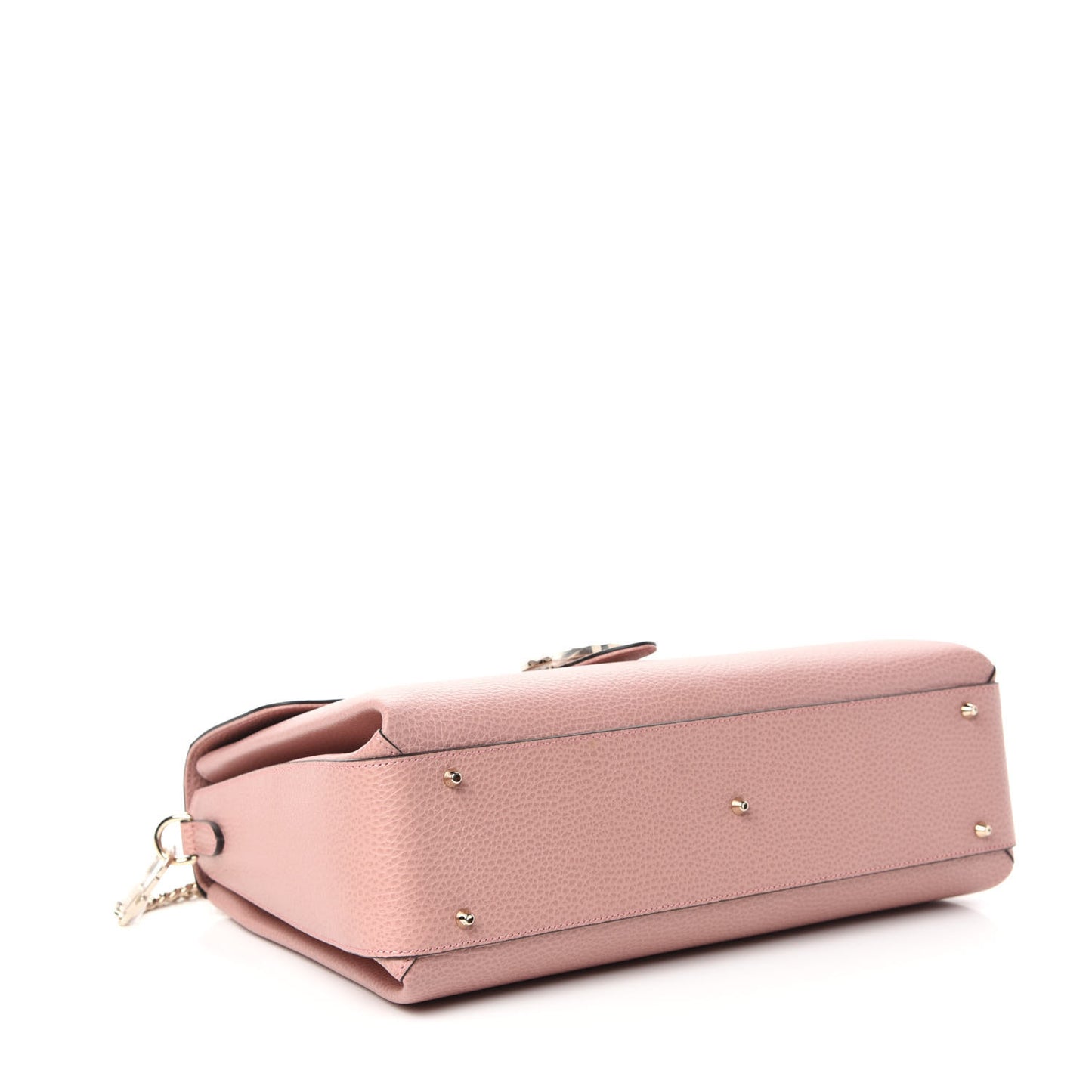Dollar Calfskin Medium Interlocking G Top Handle Shoulder Bag Soft Pink
