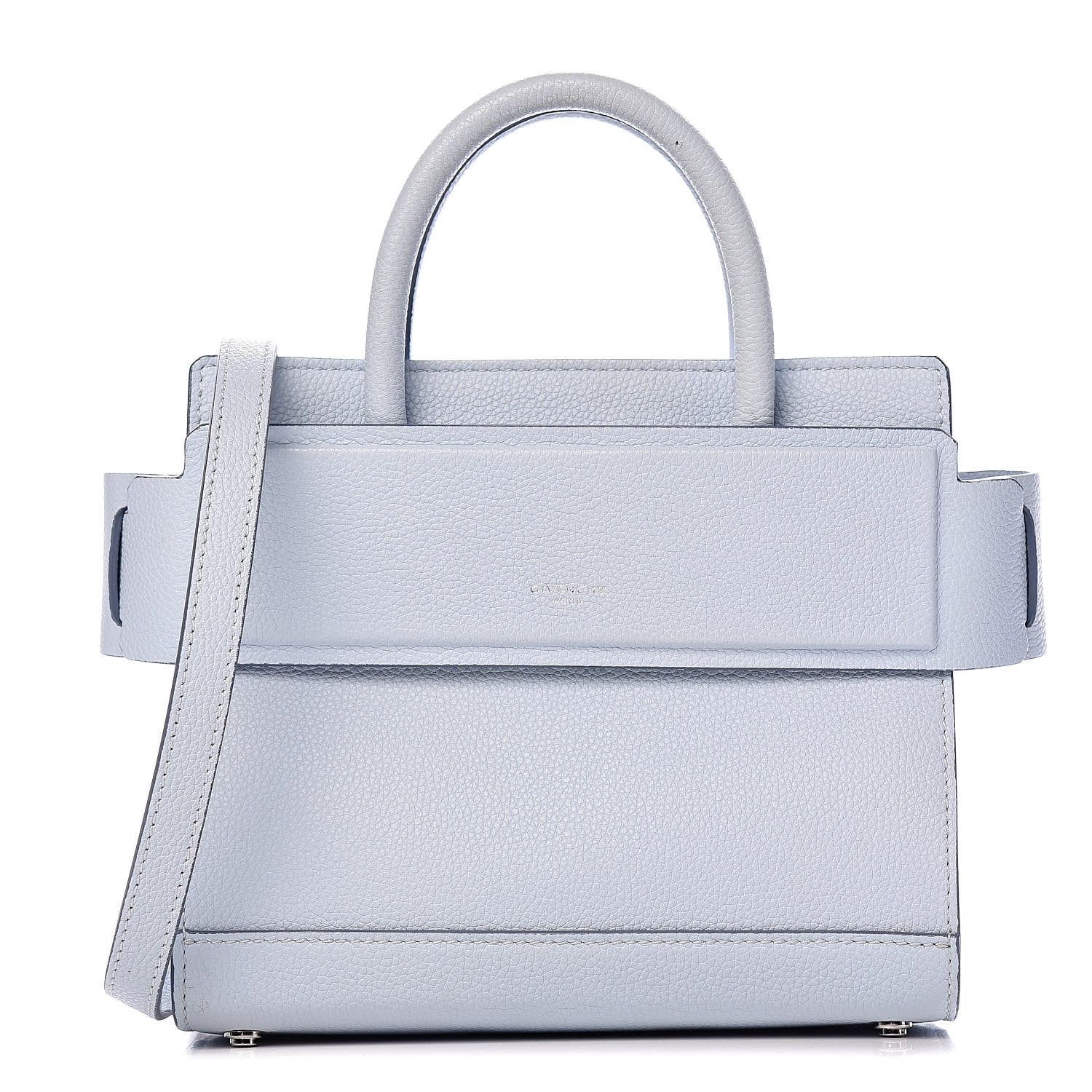 Givenchy Grained Calfskin Mini Horizon Satchel Pale Blue 1 of 12