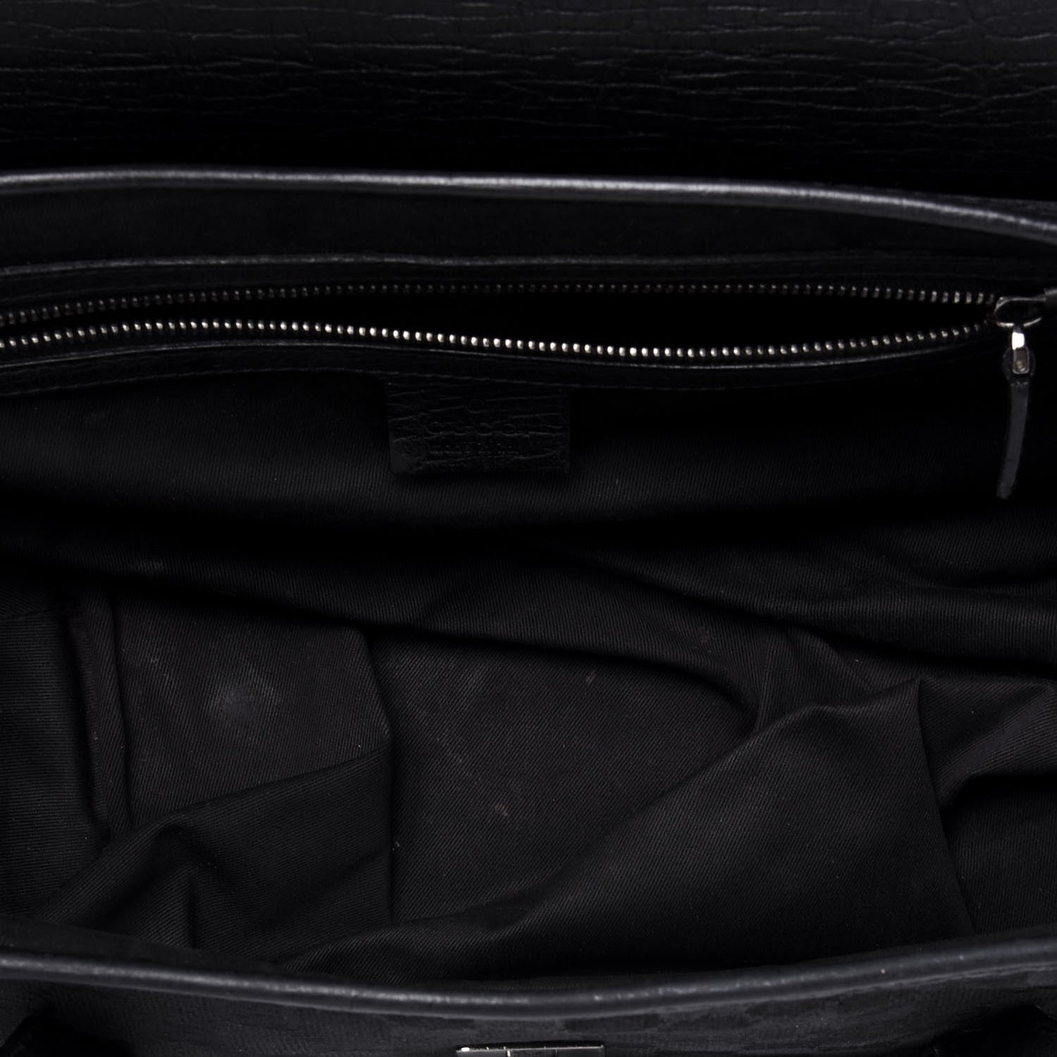 Gucci Monogram Bamboo Bullet Bag Black 5 of 31