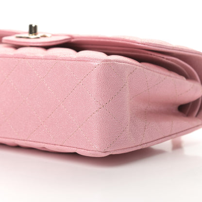 Chanel Iridescent Caviar Quilted Small Double Flap Pink 10 of 11