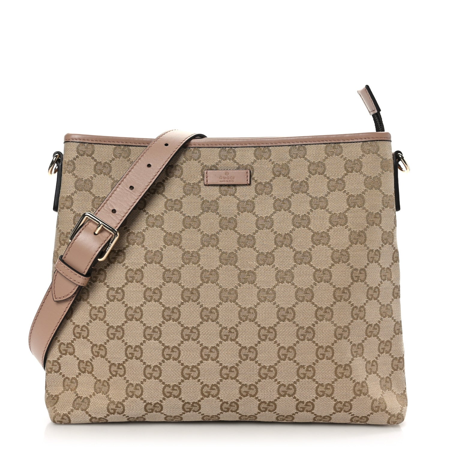 Gucci Monogram Medium Flat Messenger Bag Pink 1 of 10