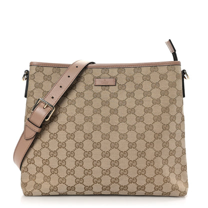 Gucci Monogram Medium Flat Messenger Bag Pink 1 of 10