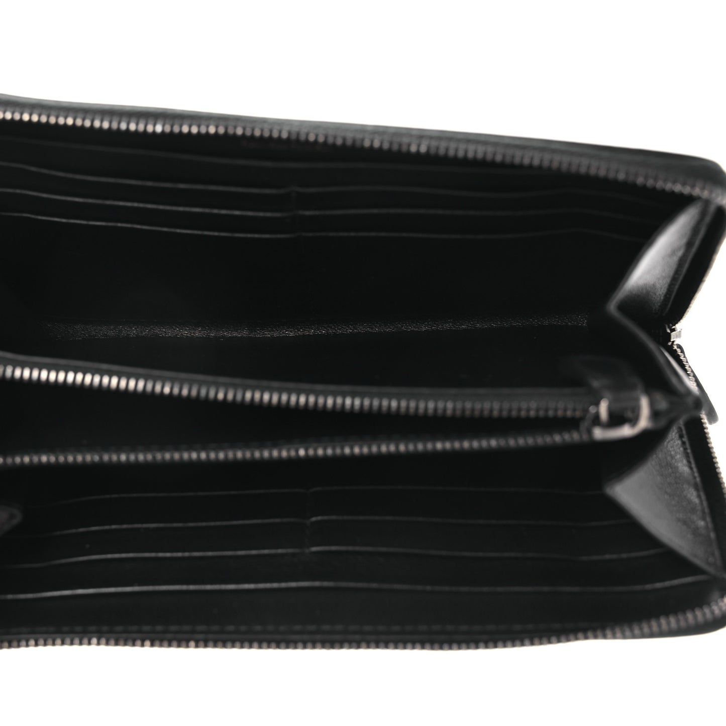 Calfskin New York Skyline Logo Ville Wallet Black