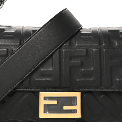 Fendi Nappa FF 1974 Embossed Baguette Black 7 of 9