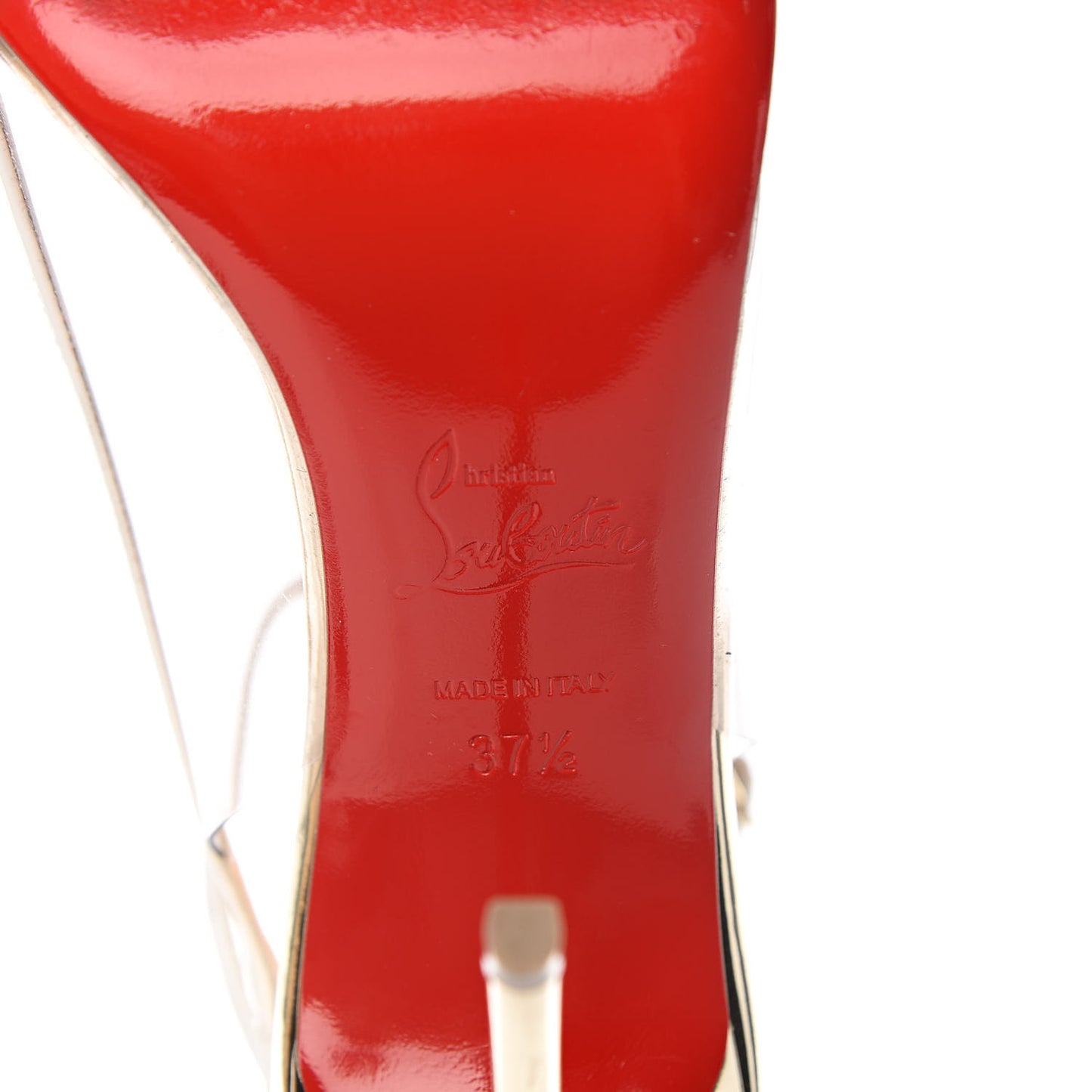 Patent PVC Optichoc 100 Pumps 37.5 White Light Gold