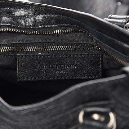 Balenciaga Agneau Silver Metallic Edge Hardware Mini City Black 6 of 16