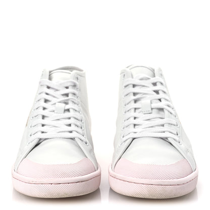 Saint Laurent Calfskin Womens Court Classic SL/39 Mid Top Sneakers Blanc Bebe 39.5 Blanc Bebe Rose 3 of 14