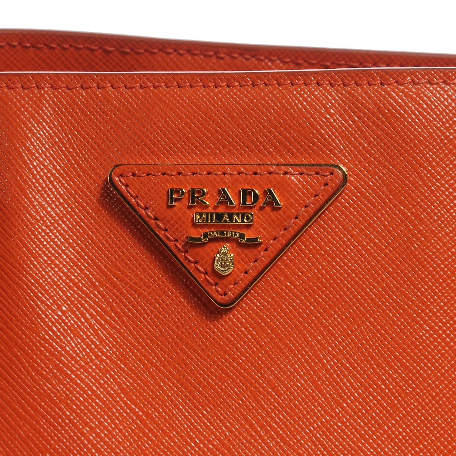 Prada Saffiano Lux Large Tote Papaya 9 of 9