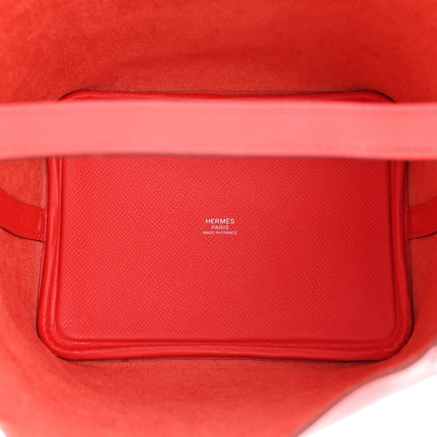 Hermes Epsom Tressage De Cuir Picotin Lock 18 PM Rouge Coeur Bleu du Nord Rouge H 5 of 15