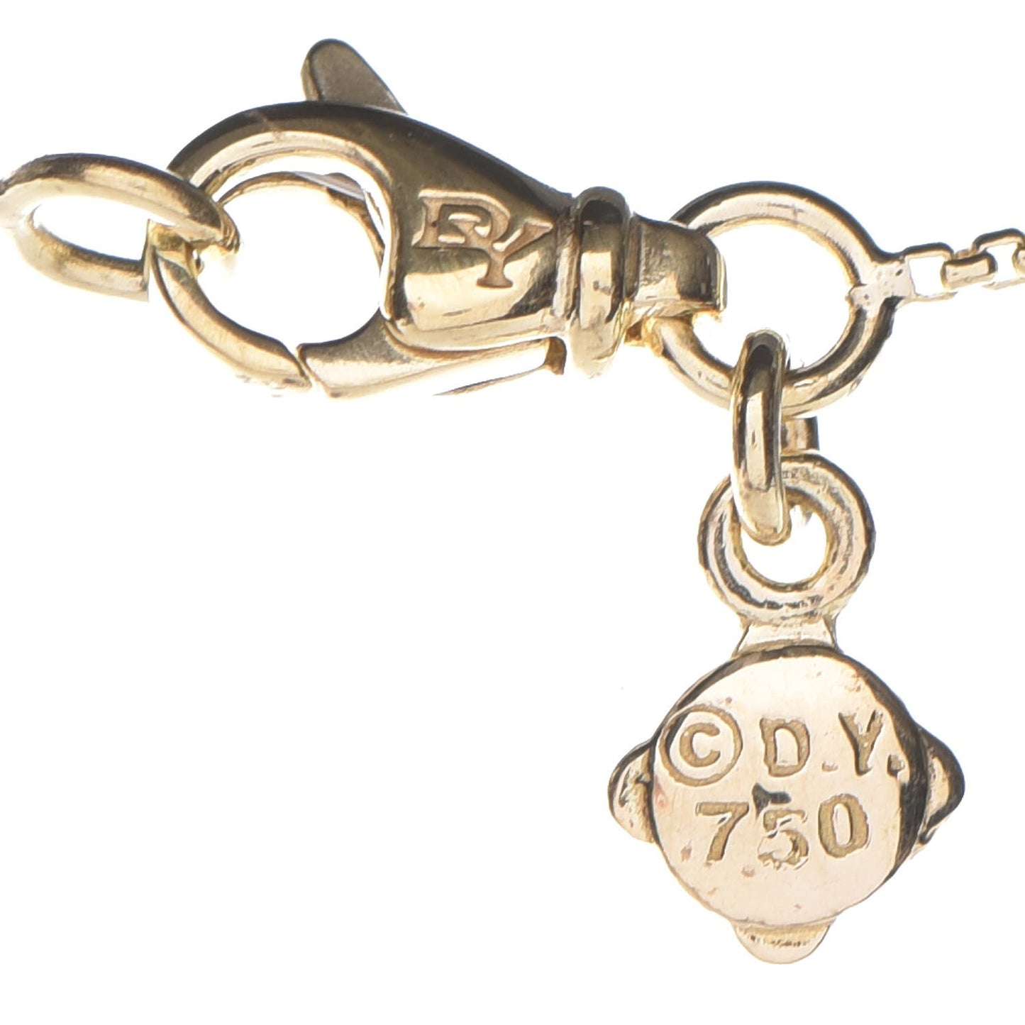 18K Yellow Gold Infinity Pendant Necklace