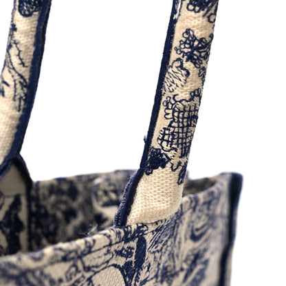 Christian Dior Canvas Embroidered Large Dioriviera Toile De Jouy Book Tote Blue 9 of 9