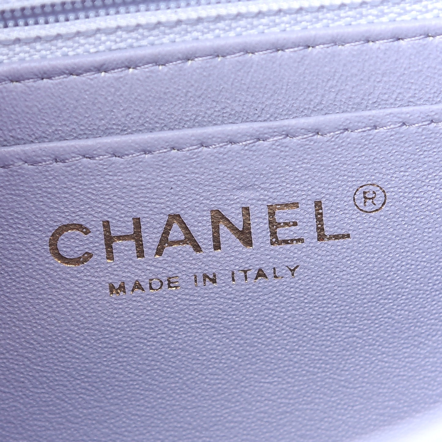 Lambskin Quilted Mini Square Flap Light Purple