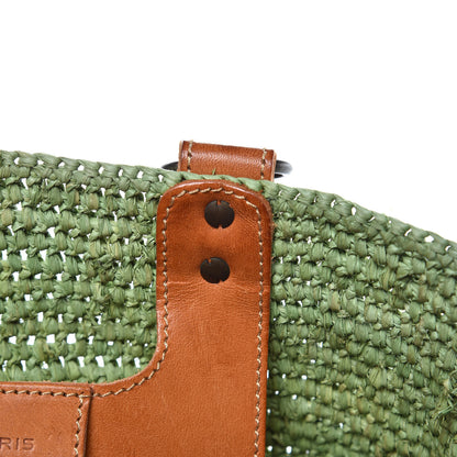 Balenciaga Raffia Calfskin Panier Basket Tote 11 of 14