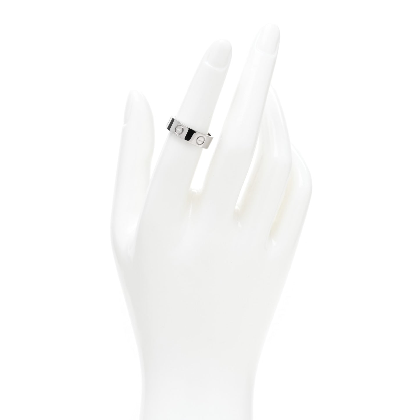 18K White Gold 5.5mm LOVE Ring 52 6