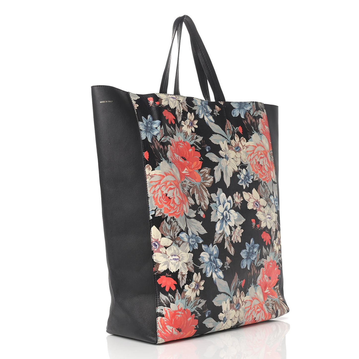 Lambskin Floral Printed Vertical Cabas Potiron