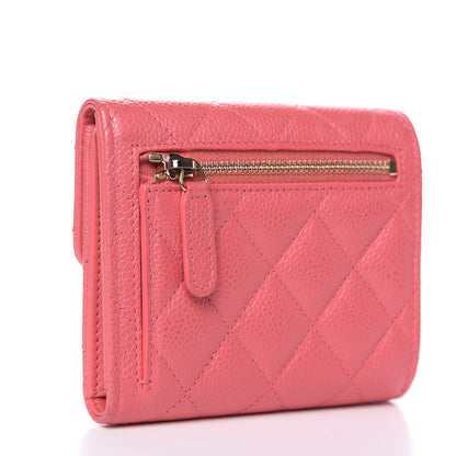 Chanel Caviar Quilted Compact Flap Wallet Pink 3 of 11