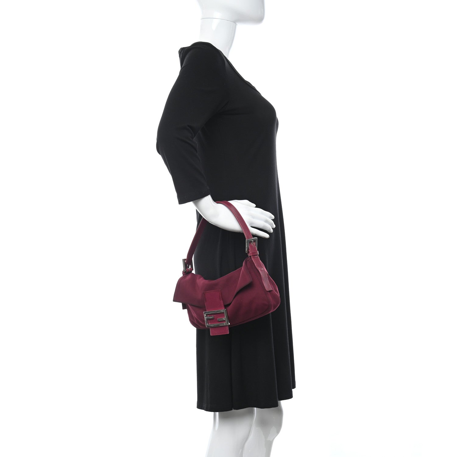 Fendi Neoprene Baguette Magenta 2 of 11