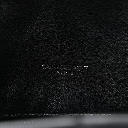 Saint Laurent Lambskin Quilted Small Loulou Puffer Monogram Chain Satchel Black 6 of 10