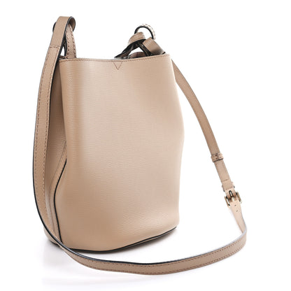 Burberry Calfskin Small Lorne Bucket Crossbody Natural 3 of 8