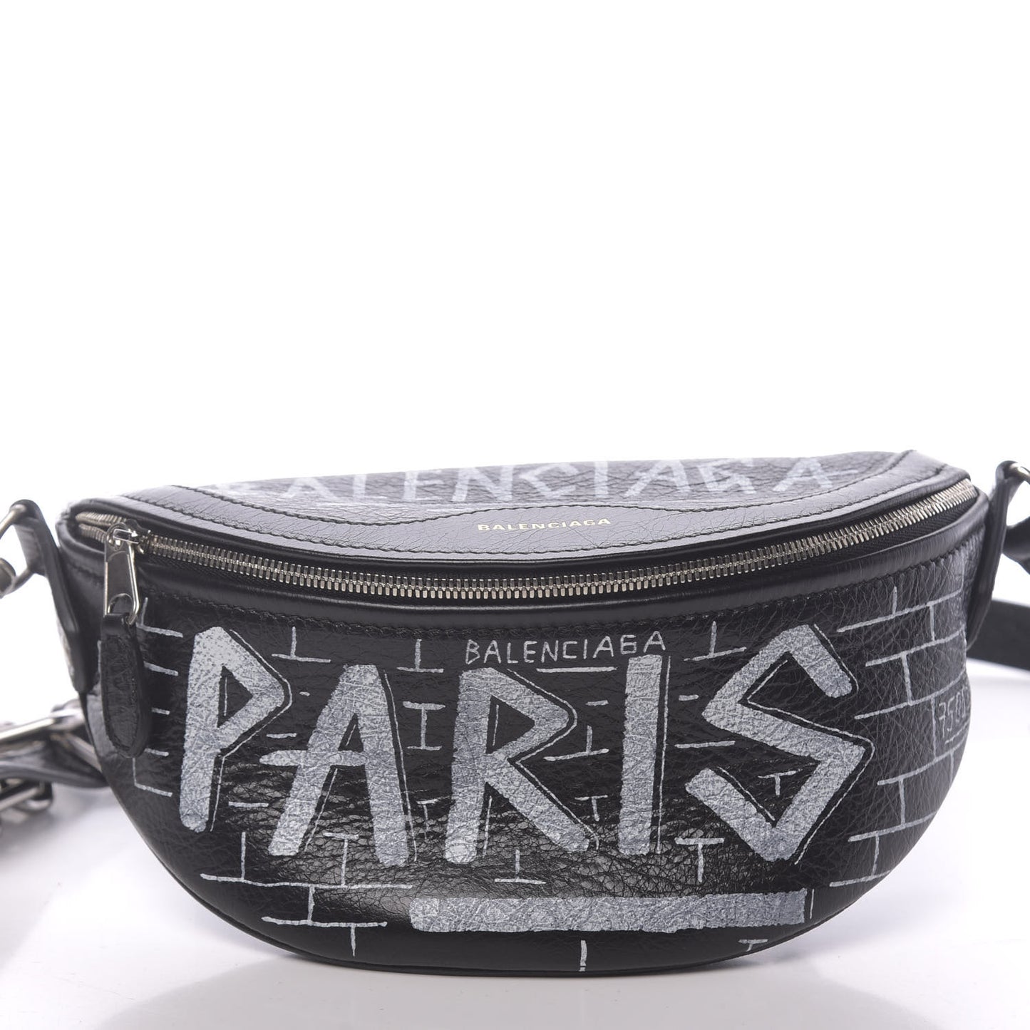 Agneau Arena Graffiti All Over XXS Souvenir Belt Bag Black White