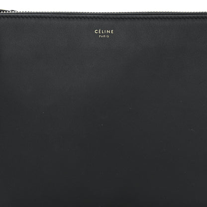Celine Lambskin Large Trio Crossbody Bag Black 10 of 12