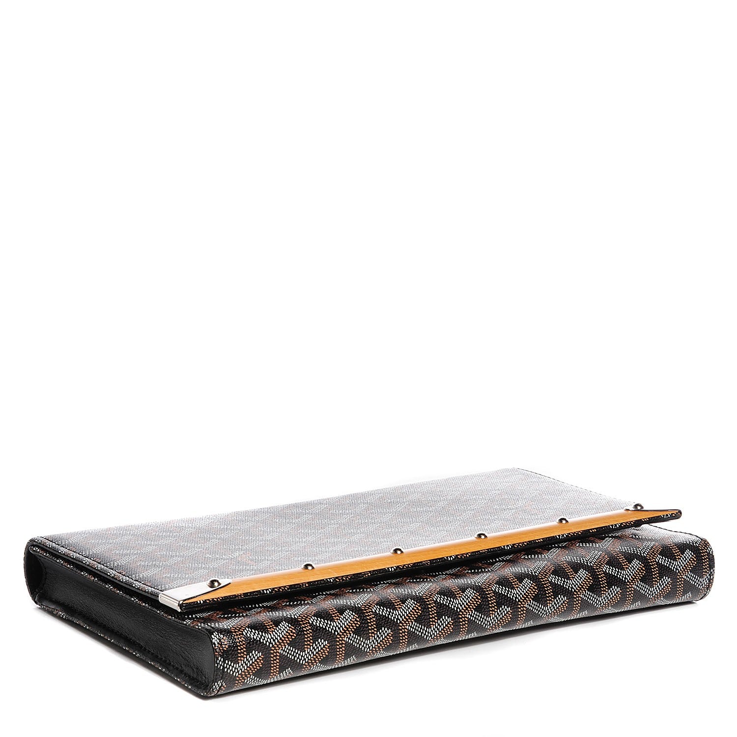 Goyard Goyardine Monte Carlo Bois Clutch Black 4 of 9